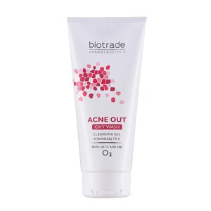 Гель очищуючий, проти вугрового висипу, кисневе вмивання, BIOTRADE Acne Out cleansing gel, 200 мл