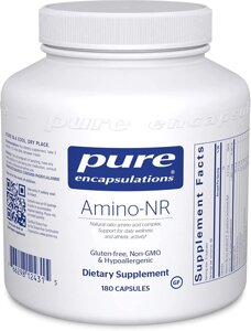 Комплекс амінокислот, Amino-NR, Pure Encapsulations, підтримка хорошого самопочуття та спортивної активності, 180 капсул