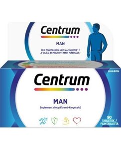 Комплекс вітамінів та мінералів для чоловіків, Центрум Мен, Centrum Man, 90 табл