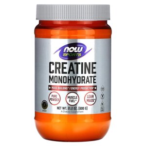 Креатин моногідрат, Creatine Monohydrate, NOW Foods, Sports, 600 г