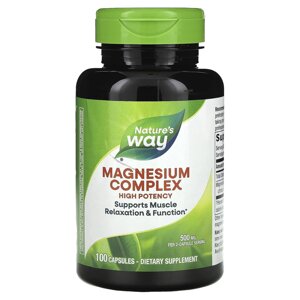 Магній цитрат (Magnesium Complex), Natures Way, 500 мг, 100 капсул (250 мг в капсулі)