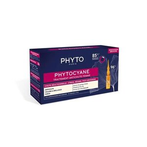 Набір проти випадіння волосся, Phyto Phytocyane Anti-Hair Women, 12x5 мл