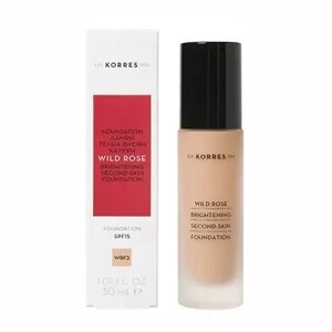 Освітлююча основа Korres Wild Rose Second Skin Illuminating Foundation SPF15 - WRF3, 30 мл