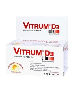 Підтримання імунітету, кісток і зубів, Вітрум, Vitrum D3 Forte 2000IU, 120 шт