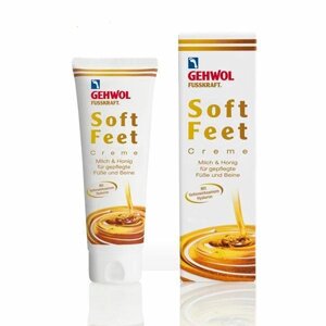 Шовковий крем для ніг із гіалуроновою кислотою «Молоко та мед», Gehwol Fusskraft Soft Feet Cream, 125 мл