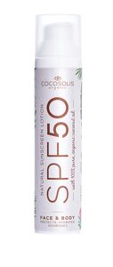 Сонцезахисний лосьйон SPF 50, Natural Sunscreen Lotion, COCOSOLIS, 100 мл