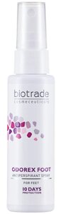 Спрей проти потовиділення ніг, Biotrade ODOREX FOOT аntiperspirant spray, 40 мл