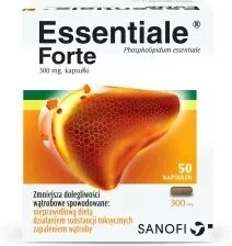 Засіб для лікування захворювань печінки Essentiale Forte, 50 капсул