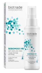 Тонізуючий лосьйон проти випадіння волосся, BIOTRADE SEBOMAX HR anti-hair loss tonic, 75 мл