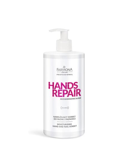 Зволожуючий сорбет для рук і нігтів, Farmona HANDS REPAIR Moisturizing sorbet for hands and nails, 500 мл