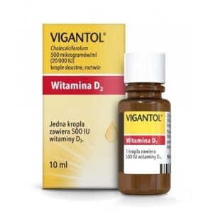 Вітамін D3 для немовлят, дітей та дорослих, 500 МО в 1 краплі, Вігантол, Vigantol, 10 мл