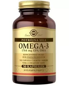 Вітамін Омега-3, ЕПК/ДГК, Solgar Omega-3 EPA/DHA, 50 капсули