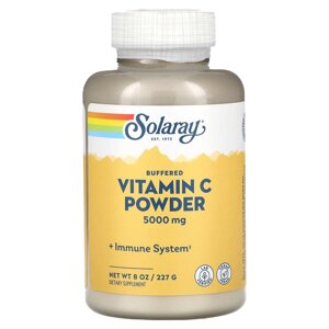 Вітамін С, Buffered Vitamin C, Solaray, буферизований, порошок, 5000 мг, 227 г