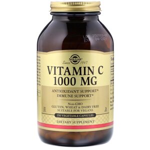 Вітамін С, Vitamin C, Solgar, 1000 мг, 250 капсул