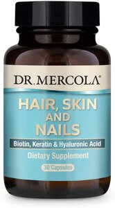 Вітаміни для волосся, шкіри та нігтів, Hair, Skin & Nails, Dr. Mercola, 30 капсул