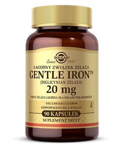 Вітаміни заліза та бісгліцинату, SOLGAR Gentle Iron, 90 капсул