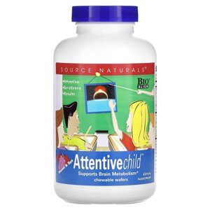 Уважна дитина, Attentive Child, Source Naturals, смак солодкий, 120 жувальних таблеток