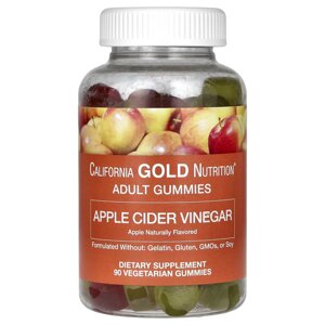 Яблучний сидровий оцет і імбир, Apple Cider Vinegar Gummies, California Gold Nutrition, натуральний яблучний смак, 90