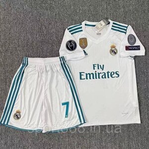 Доросла форма біла Роналдо 7 Реал Мадрид футбольна Ретро 2017 фінал Київ Ronaldo Real Madrid L
