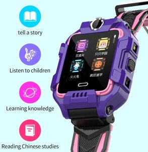 Дитячий смарт-годинник Lemfo Y99 4G Smart Watch Kids Purple, LBS, GPS, Wi-Fi, відеодзвінок