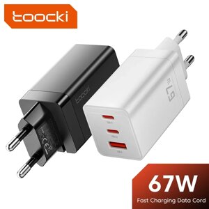 Зарядний пристрій Toocki GAN 67-65W (2 Type-C + 1 USB)