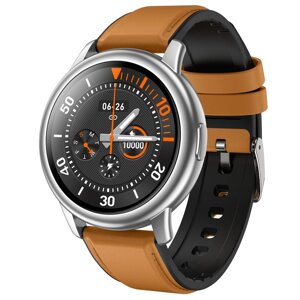 Розумний Смарт Годинник Smart Watch Lemfo LF28 Silver Brown. З Тонометром Пульоксиметром Android 5.0 iOS 9