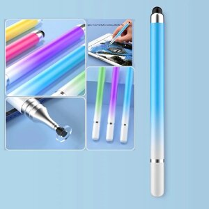 Універсальний Ємнісний Стілус 2 в 1 Touch Pen Блакитний для планшета сенсорного екрану