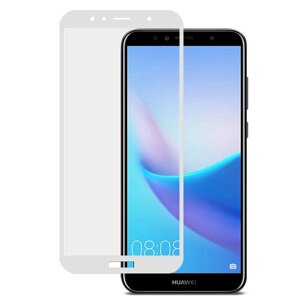 Захисне скло 3D, 9H Huawei Y6 (2018) Білий, White