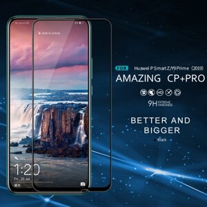 Захисне скло 9D 9H Повної обклейки для Huawei P Smart Z. Huawei Y9 Prime. Захисне скло