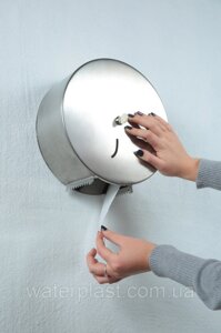 Диспенсер для туалетного паперу з нержавіючої сталі для ванних кімнат діаметром 27см
