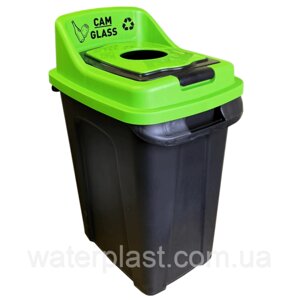 Танк для сортування сміттєпроводи Re-icher 70 л чорно-зелений (скло)