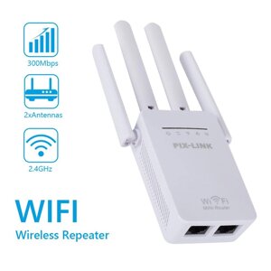 Бездротовий Wi-Fi роутер-повторювач WR09Q, 300 Мбіт/с, підсилювач мережевого сигналу IIEEE802.11 b/g/n з 4 анті