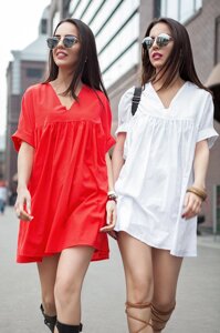 Сукня жіноча жіноча міні літній червоне біле синє жовте 40-70 розміру