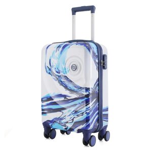 Валіза Semi Line 20"S) White/Blue Print (T5653-1)