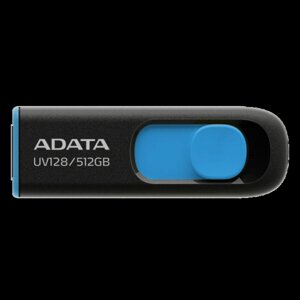 Флешка flash A-DATA USB 3.2 UV 128 512gb black/blue AUV128-512G-RBE