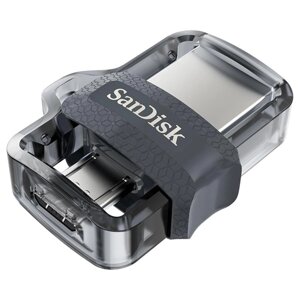 Флешка flash SanDisk USB 3.0 Ultra Dual Drive OTG M3.0 128Gb, колір чорний SDDD3-128G-G46