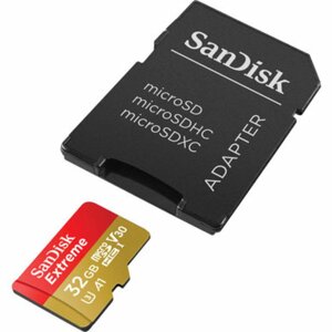 Карта пам'яті microsdhc sandisk extreme action A1 32gb class 10 V30 sdsqxaf-032G-GN6aa