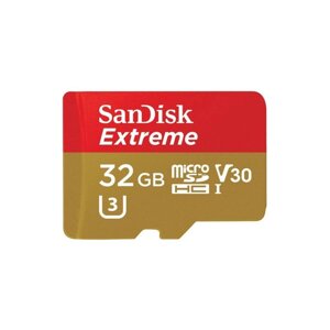 Карта пам'яті microsdhc sandisk extreme action A1 32gb class 10 V30 sdsqxaf-032G-GN6ma