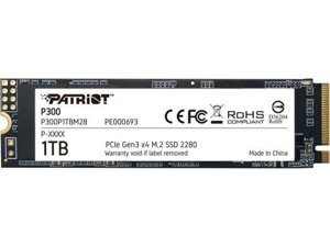 Твердотілий накопичувач SSD M. 2 patriot P300 1TB nvme 2280 pcie 3.0x4 3D NAND TLC P300P1tbm28