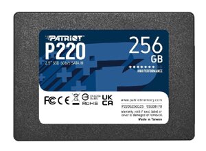 Твердотілий накопичувач SSD Patriot P220 256GB 2.5" 7mm SATAIII P220S256G25