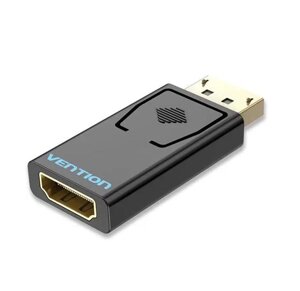 Відеоадаптер відео перехідник адаптер Vention DP "тато"HDMI "мама" Adapter Black HBKB0