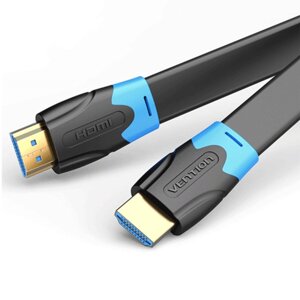 Відеоадаптер відео перехідник адаптер Vention Flat HDMI Cable 1.5M Black AAKBG