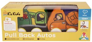 Іграшка Ks Kids Машинки Pull-back (бетономішалка та евакуатор)
