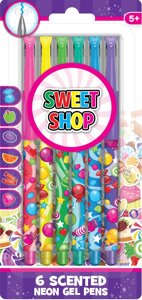 Набір ароматних неонових гелевих ручок Sweet Shop - 6 кольорів