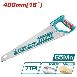 Ножівка по дереву TOTAL THT55400 7 зубів на дюйм, довжина 400 мм.