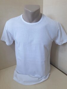 Біла чоловіча футболка бавовна Туреччина розміри 44 46 48 50 52 54
