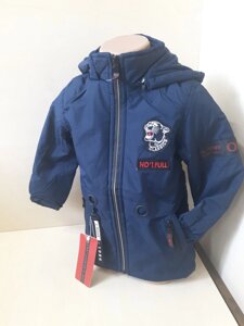 Демісезонна непромокаюча Термо Куртка для хлопчика синя розмір 92 98 104
