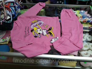 Демісезонна Піжама для дівчинки Мінні Маус рожева 128 134