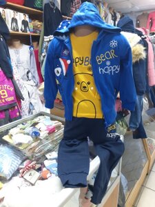 Демісезонний Спортивний костюм для хлопчика брюки футболка 80 86 92