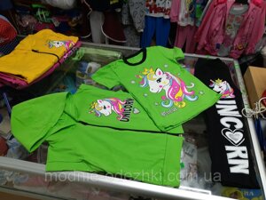 Спортивний костюм для дівчинки футболка жилетка лосини р. 86 - 116
